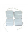 Electrodos adhesivos pregelados cuadrados con cable de 5x5cm fco4002002
