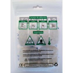 Bolsa de 4 electrodos 5x5cm con cable reverso